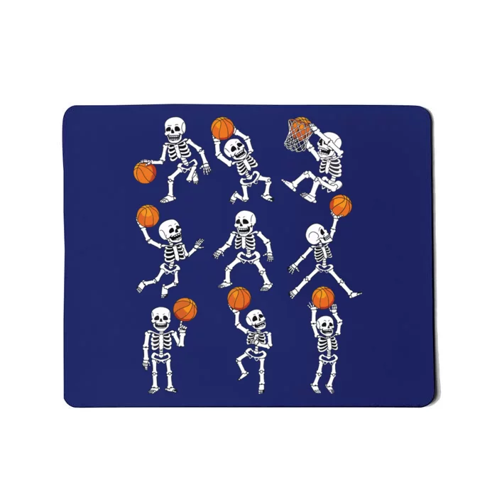 Halloween Basketball Skeletons Dunking Dribble Boy Mousepad