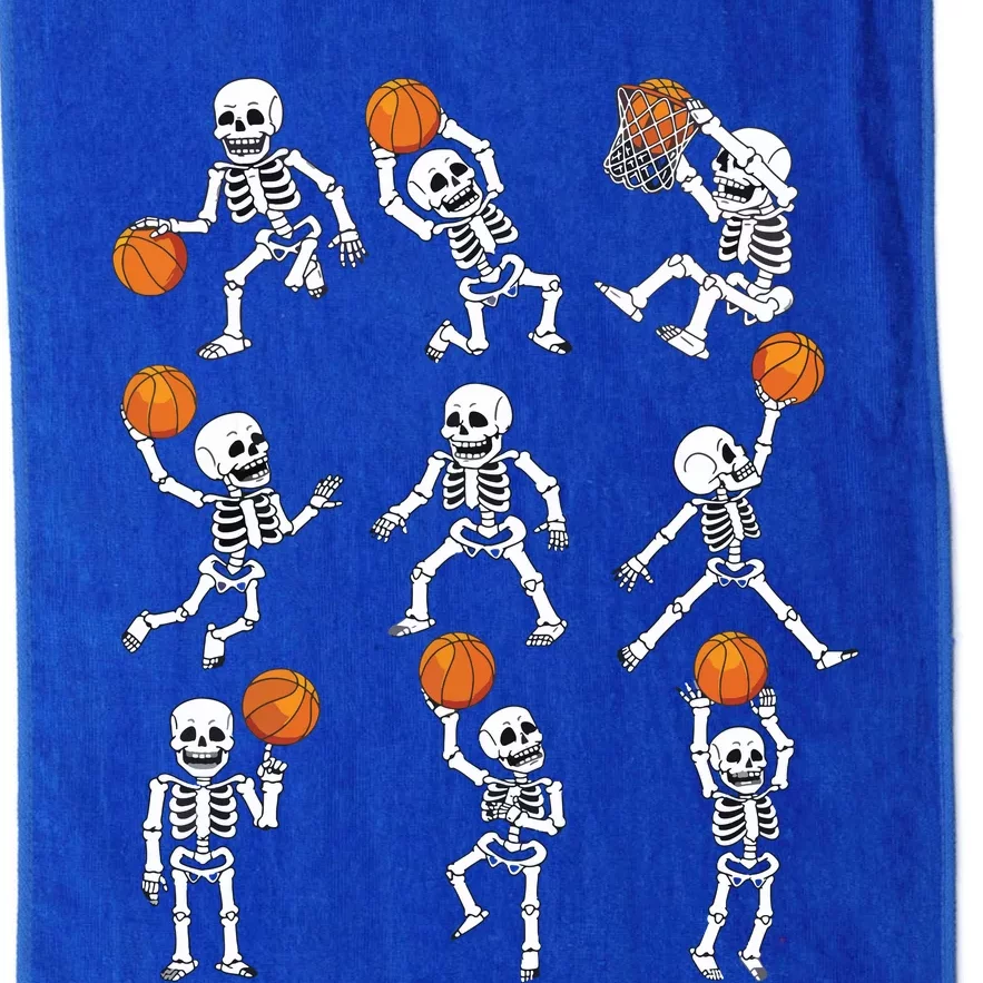 Halloween Basketball Skeletons Dunking Dribble Boy Platinum Collection Golf Towel