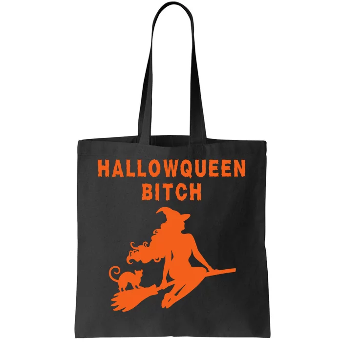 HallowQueen Bitch Spooky Bitch Halloween Costume Party Witch Funny Halloween Tote Bag