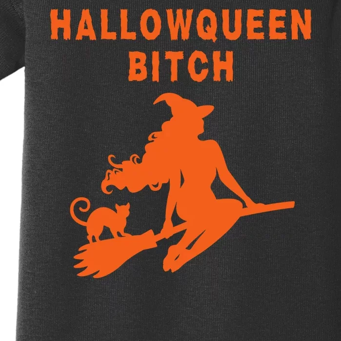 HallowQueen Bitch Spooky Bitch Halloween Costume Party Witch Funny Halloween Baby Bodysuit