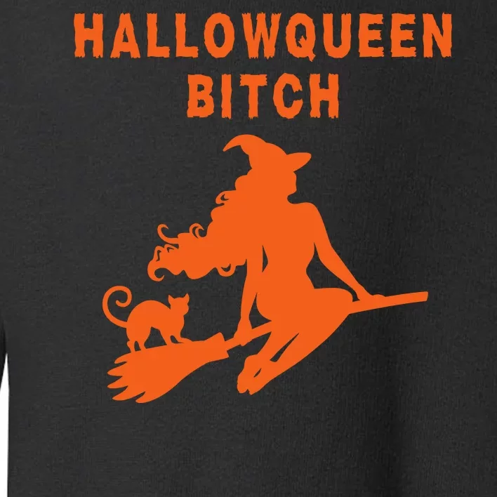 HallowQueen Bitch Spooky Bitch Halloween Costume Party Witch Funny Halloween Toddler Sweatshirt