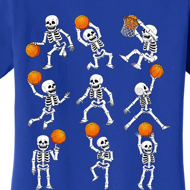 Halloween Basketball Skeletons Dunking Dribble Women's T-Shirt