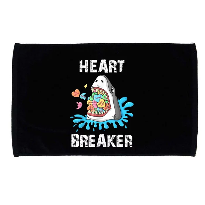 Heart Breaker Shark Funny Valentines Day Microfiber Hand Towel