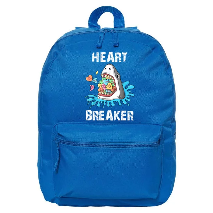 Heart Breaker Shark Funny Valentines Day 16 in Basic Backpack