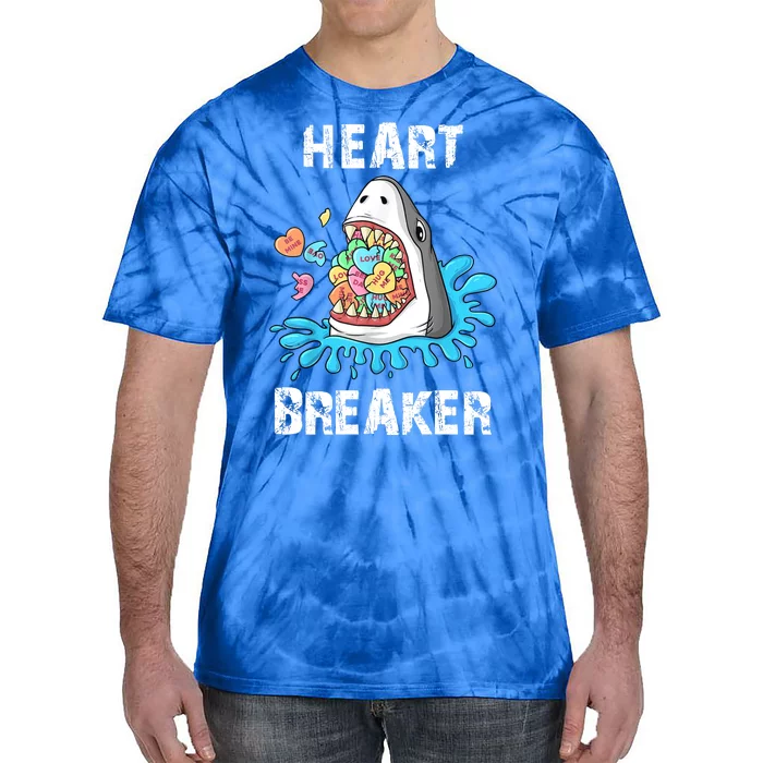 Heart Breaker Shark Funny Valentines Day Tie-Dye T-Shirt