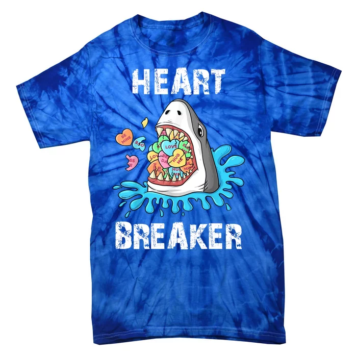 Heart Breaker Shark Funny Valentines Day Tie-Dye T-Shirt