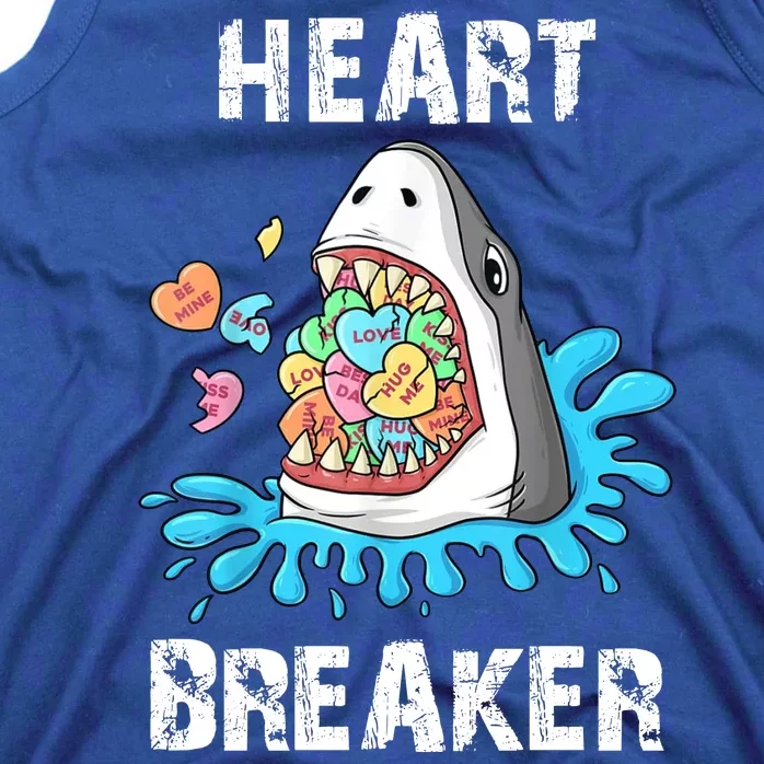 Heart Breaker Shark Funny Valentines Day Tank Top