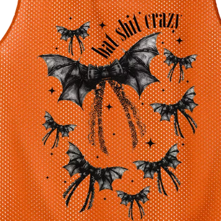 Halloween Bat Shit Crazy Gothic Coquette Bow Mesh Reversible Basketball Jersey Tank