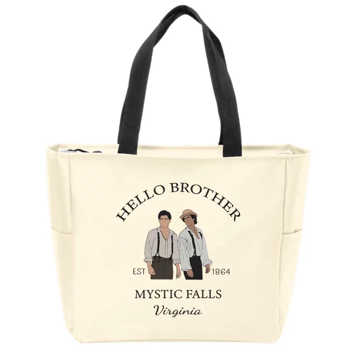 Hello Brother Salvatore Brothers Est 1864 Zip Tote Bag