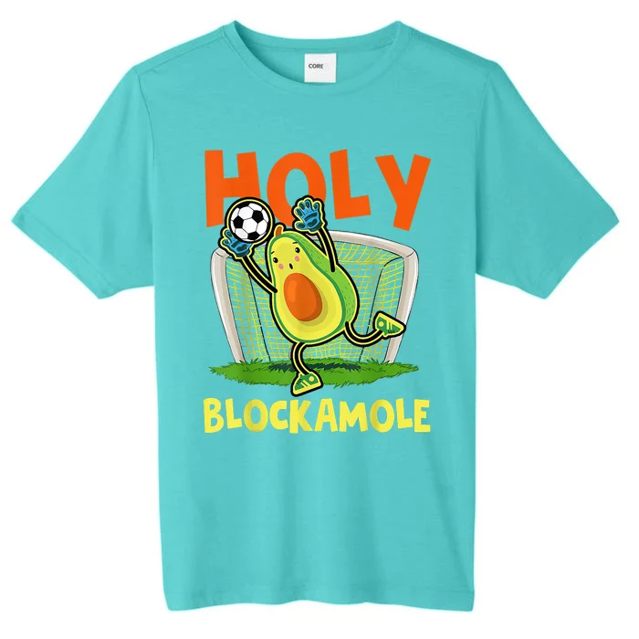 Holy Blockamole Soccer Blocker Funny Avocado Goalie ChromaSoft Performance T-Shirt