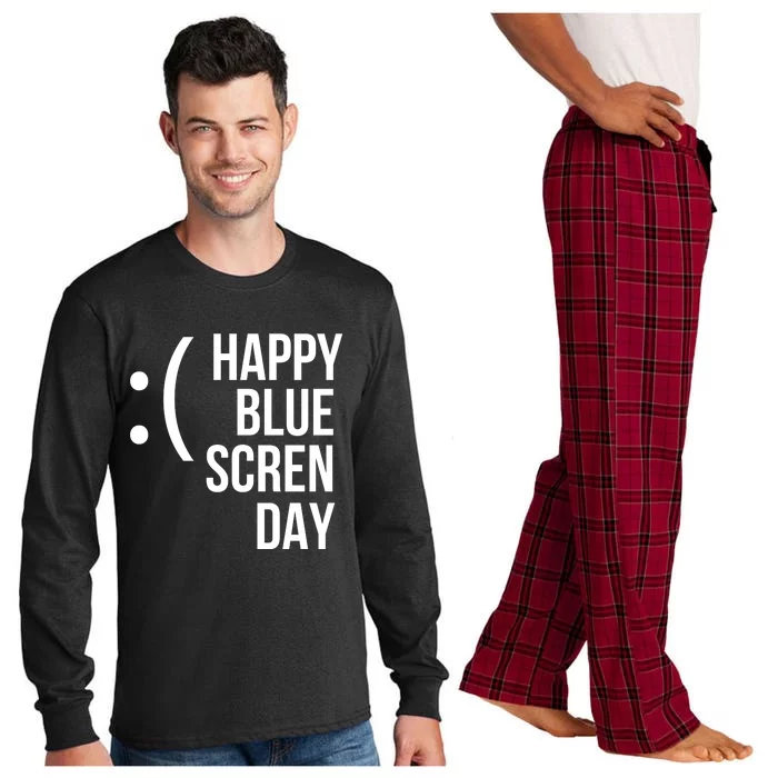 Happy Blue Screen Day Long Sleeve Pajama Set