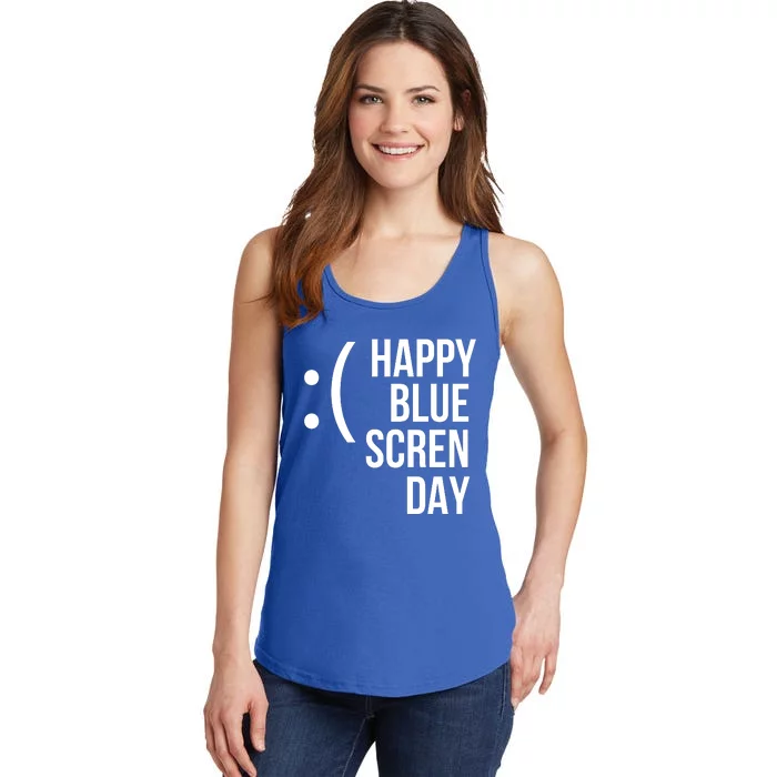 Happy Blue Screen Day Ladies Essential Tank