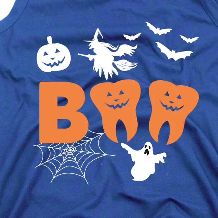 Halloween Boo Spooky Dentist Carved Pumpkin Teeth Love Gift Tank Top