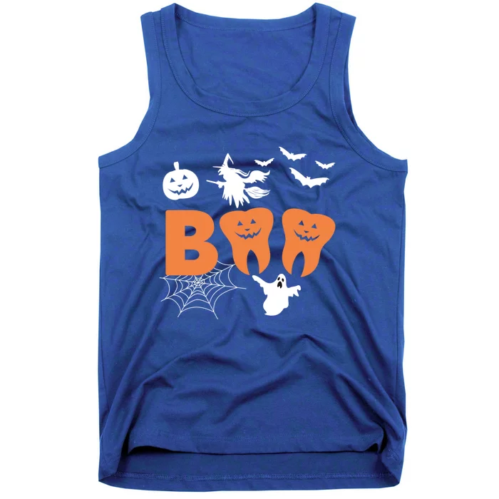 Halloween Boo Spooky Dentist Carved Pumpkin Teeth Love Gift Tank Top