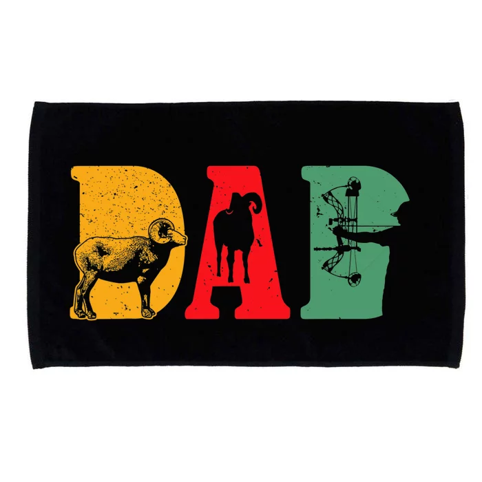 Hunting Bighorn Sheep DAD Retro Art Hunter Microfiber Hand Towel