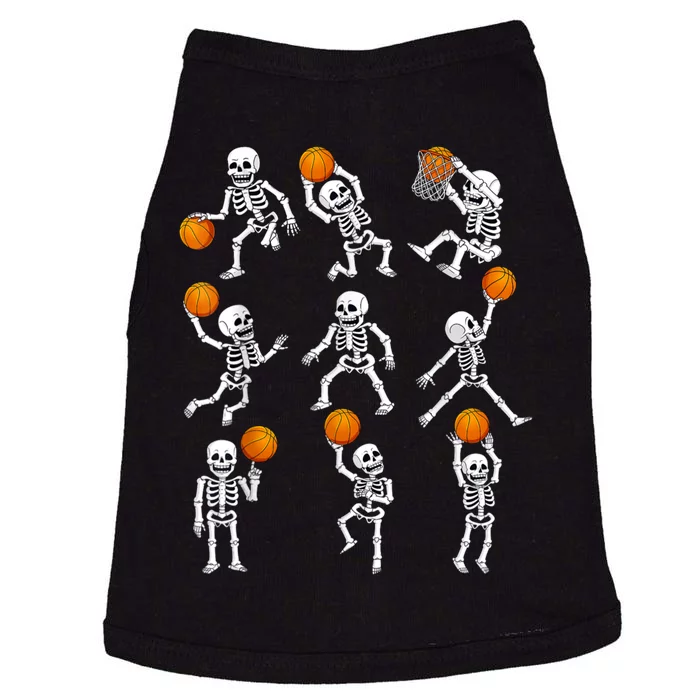 Halloween Basketball Skeletons Dunking Dribble Doggie Tank