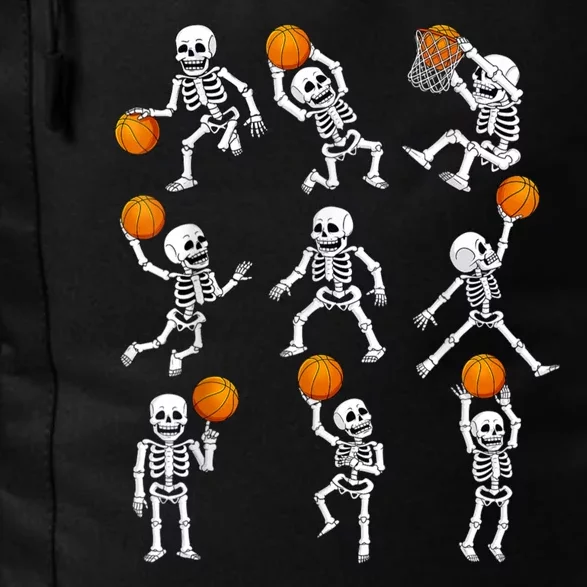 Halloween Basketball Skeletons Dunking Dribble Daily Commute Backpack