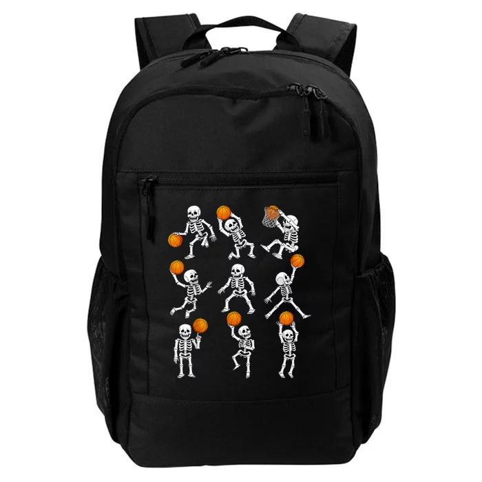 Halloween Basketball Skeletons Dunking Dribble Daily Commute Backpack