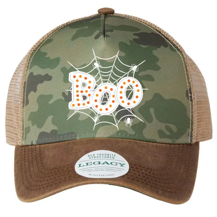 Halloween Boo Spider Web Spooky Season Legacy Tie Dye Trucker Hat