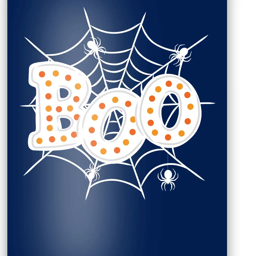 Halloween Boo Spider Web Spooky Season Poster