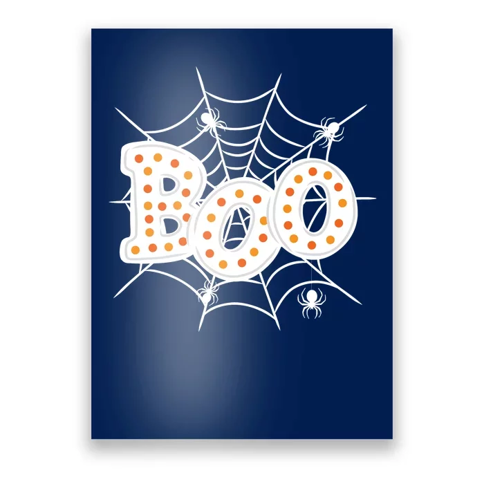 Halloween Boo Spider Web Spooky Season Poster