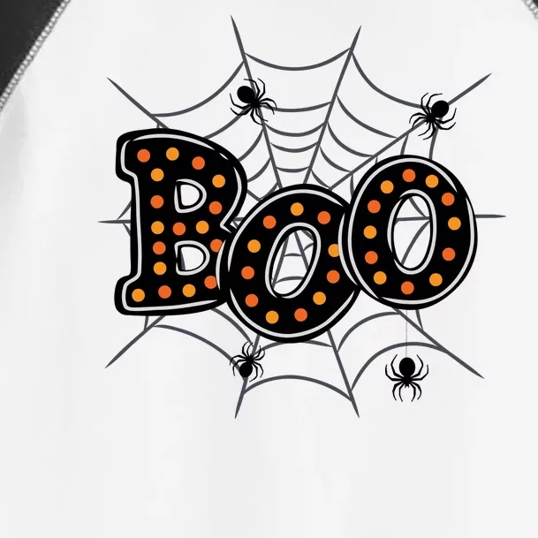 Halloween Boo Spider Web Spooky Season Toddler Fine Jersey T-Shirt