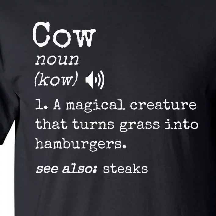 Hilarious Beef Steak Lover Funny Cow Hamburger Definition Tall T-Shirt