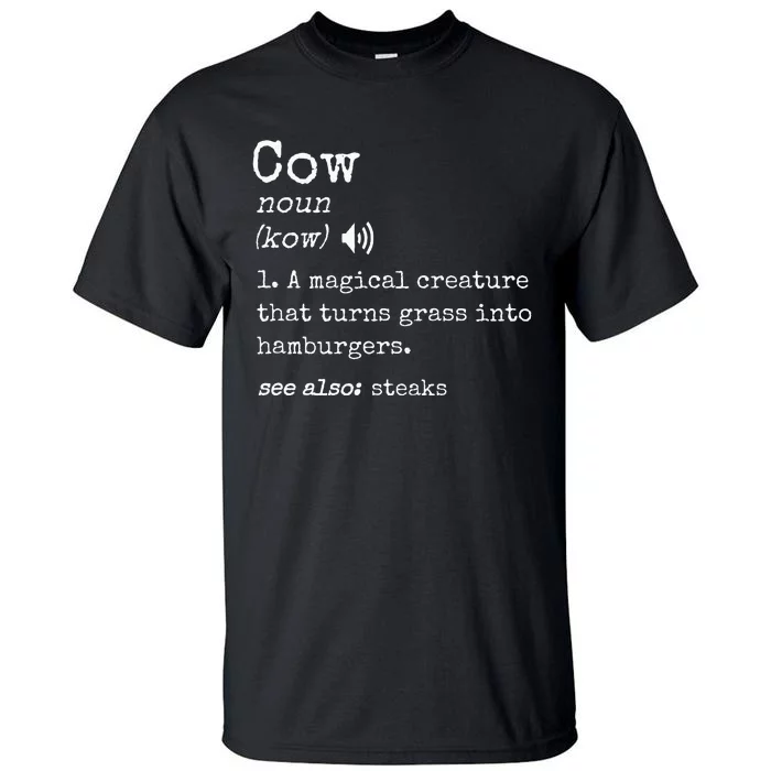 Hilarious Beef Steak Lover Funny Cow Hamburger Definition Tall T-Shirt