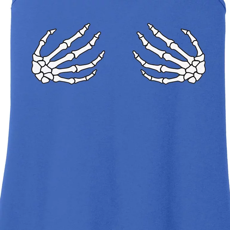 Halloween Boob Skeleton Hand Ladies Essential Tank