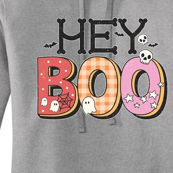 Hey Boo Spooky Halloween Creepy Ghostly Design Great Gift Women's Pullover Hoodie