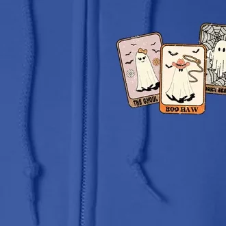 Hey Boo Spooky Season Cute Ghost Halloween Card Funny Funny Gift Full Zip Hoodie