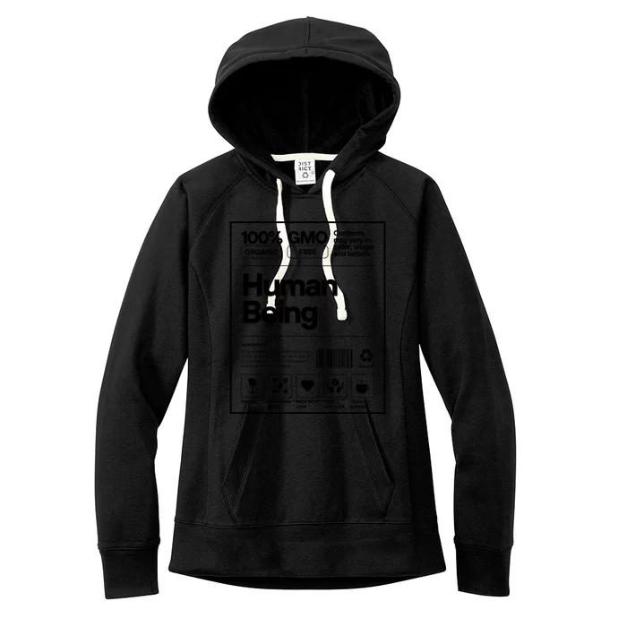 Human Being Science Ingredients Medical Label Women's Fleece Hoodie