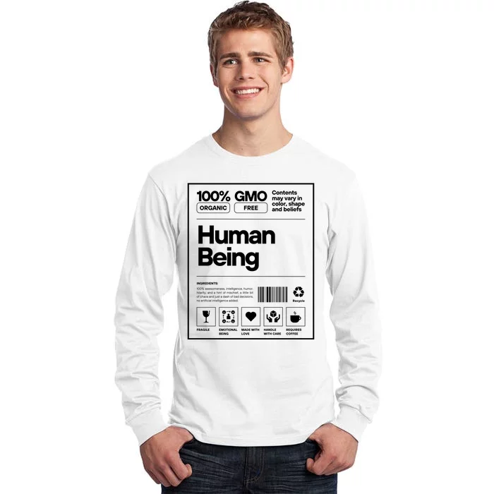 Human Being Science Ingredients Medical Label Tall Long Sleeve T-Shirt