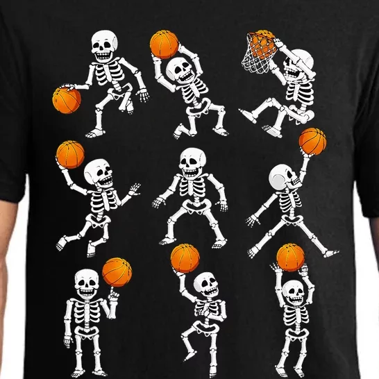 Halloween Basketball Skeletons Dunking Dribble Pajama Set