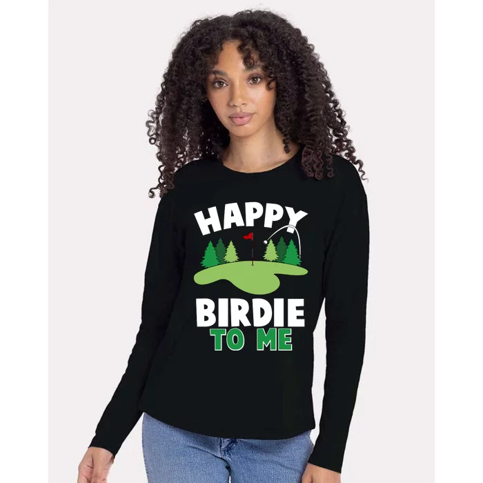 Happy Birdie To Me Golfing Womens Cotton Relaxed Long Sleeve T-Shirt