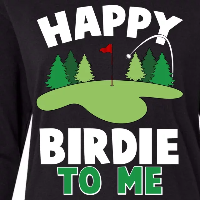 Happy Birdie To Me Golfing Womens Cotton Relaxed Long Sleeve T-Shirt