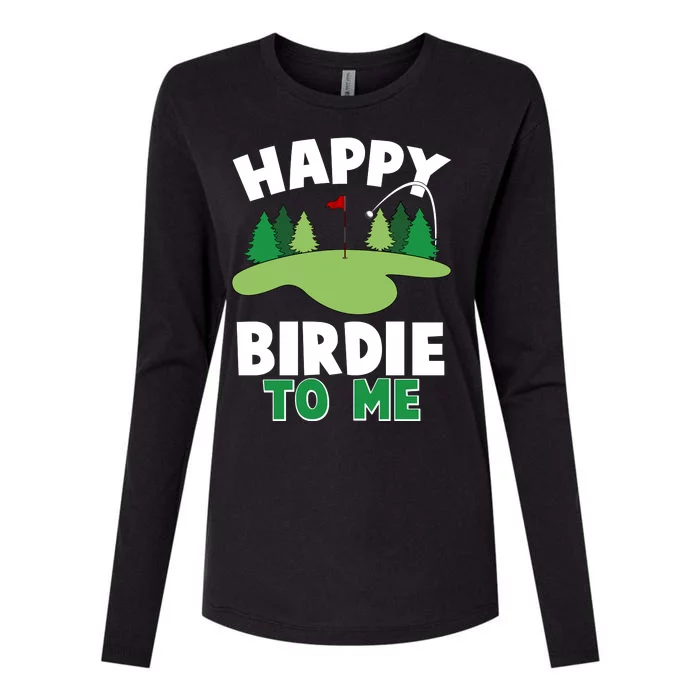 Happy Birdie To Me Golfing Womens Cotton Relaxed Long Sleeve T-Shirt