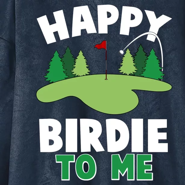 Happy Birdie To Me Golfing Hooded Wearable Blanket