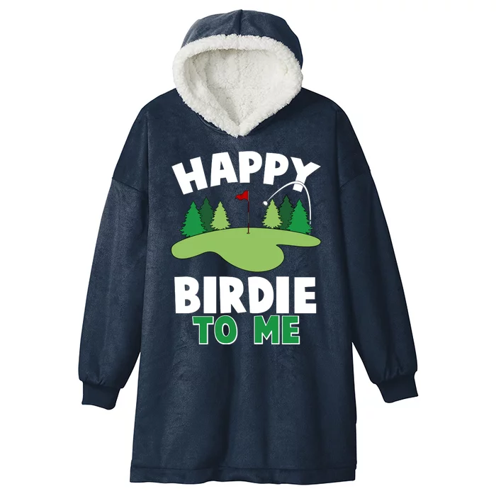 Happy Birdie To Me Golfing Hooded Wearable Blanket