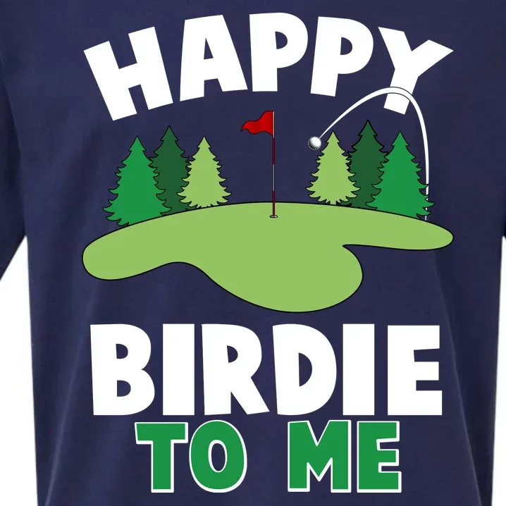 Happy Birdie To Me Golfing Sueded Cloud Jersey T-Shirt