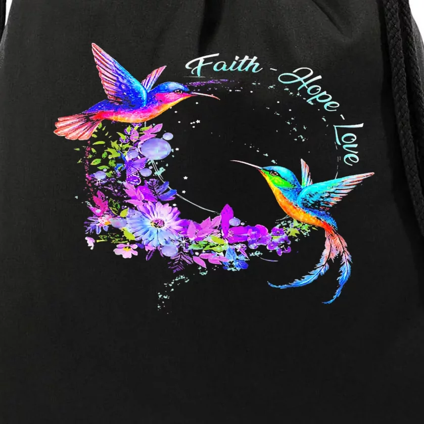 Hummingbird Bird Tree Beautiful Nature Spirit Drawstring Bag