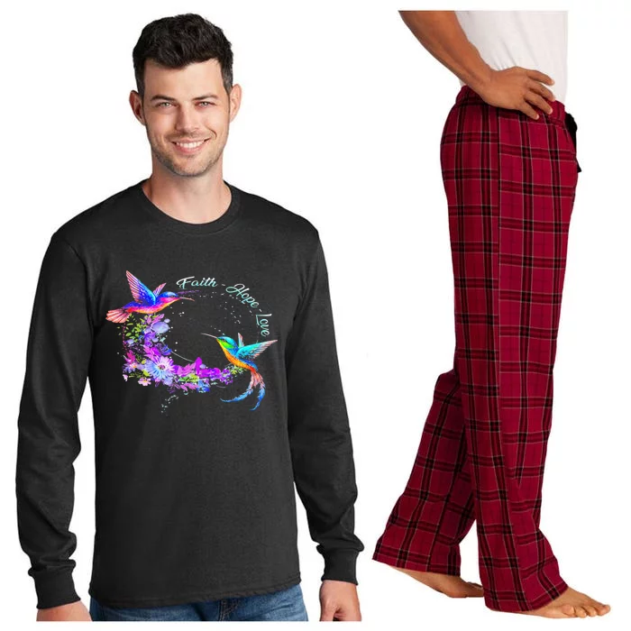 Hummingbird Bird Tree Beautiful Nature Spirit Long Sleeve Pajama Set