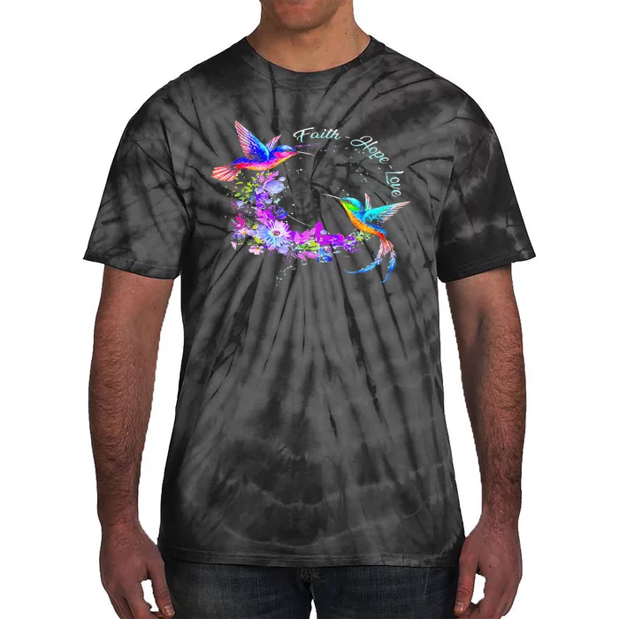 Hummingbird Bird Tree Beautiful Nature Spirit Tie-Dye T-Shirt