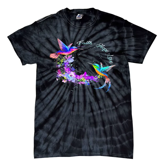 Hummingbird Bird Tree Beautiful Nature Spirit Tie-Dye T-Shirt