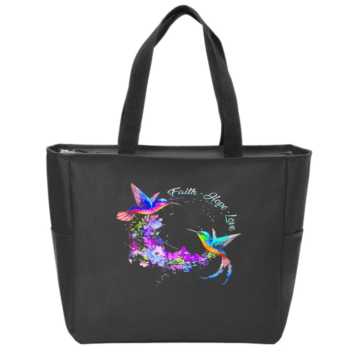 Hummingbird Bird Tree Beautiful Nature Spirit Zip Tote Bag