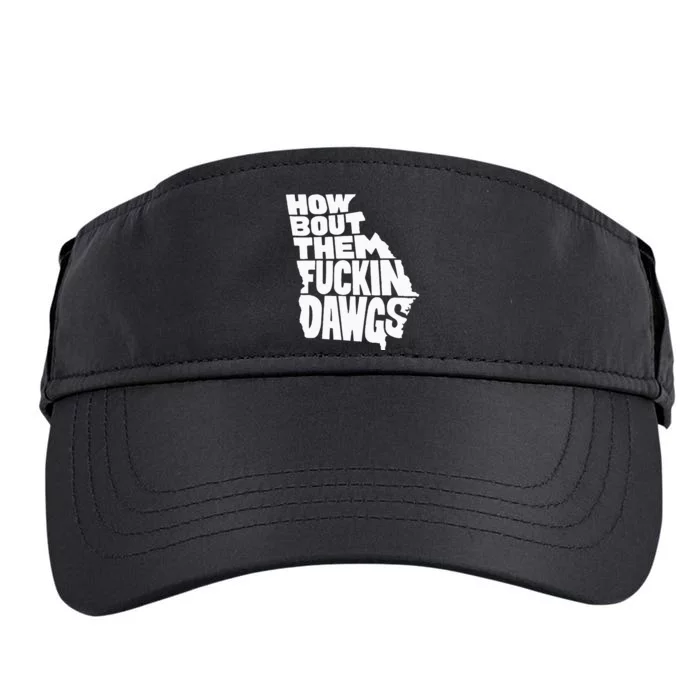 How Bout Them Fuckin Georgia Map Adult Drive Performance Visor