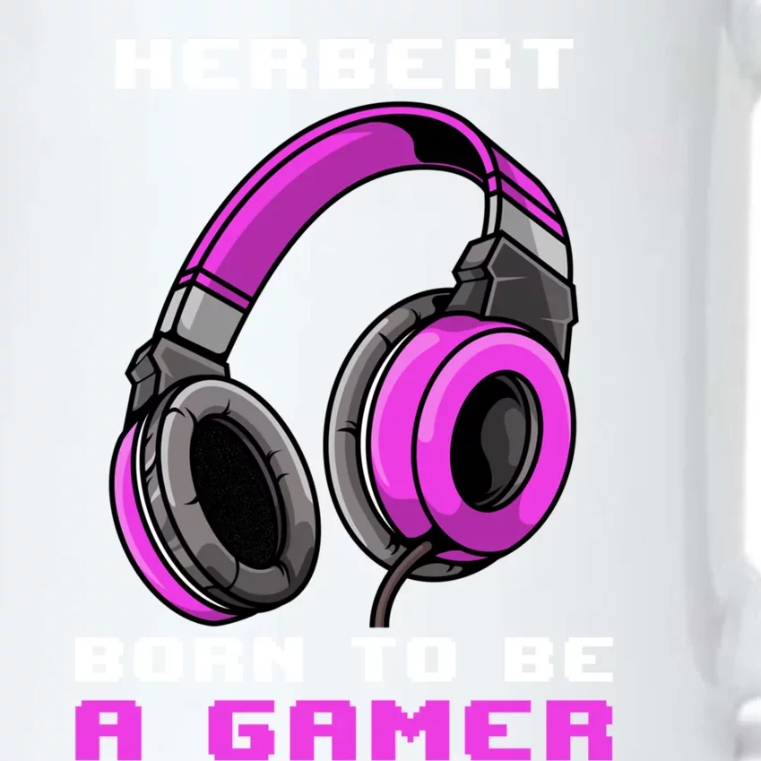 Herbert Born To Be A Gamer Personalized Gift Black Color Changing Mug