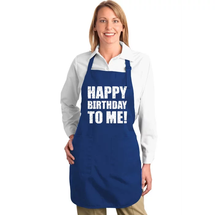 Happy Birthday To Me! Birthday Party Theme Full-Length Apron With Pocket