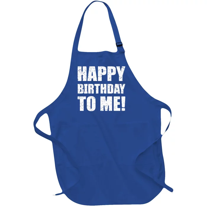 Happy Birthday To Me! Birthday Party Theme Full-Length Apron With Pocket