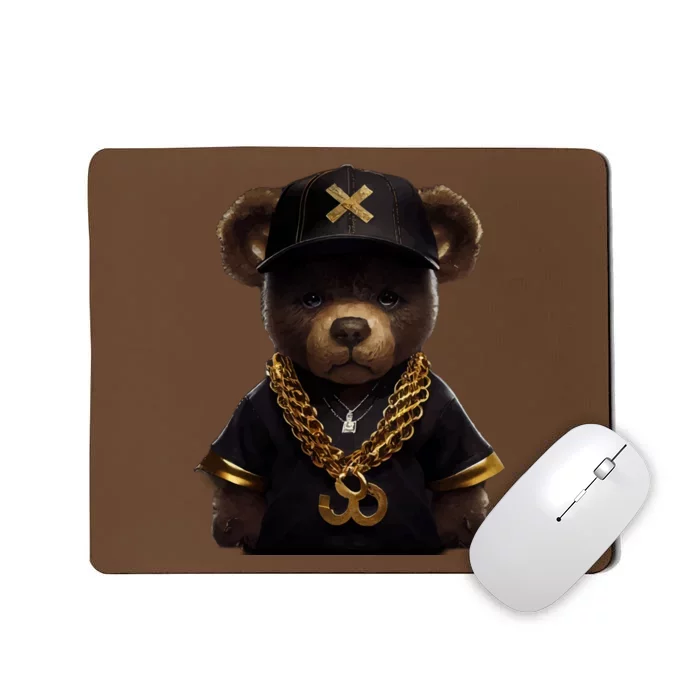 Hipster Bear Thug Mousepad